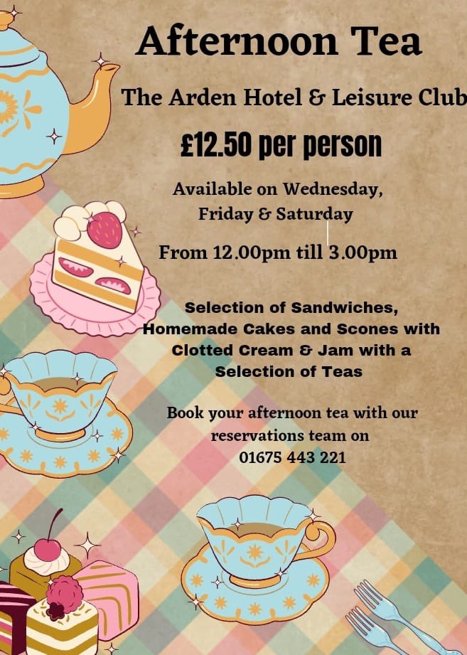 Afternoon Tea! 🍰☕️🫖 To book your delicious ‘Afternoon Tea’ for only £12.50 pp please contact our reservations team 01675 443 221 ardenhotel.co.uk #afternoontea #solihullafternoontea #cakes #scones