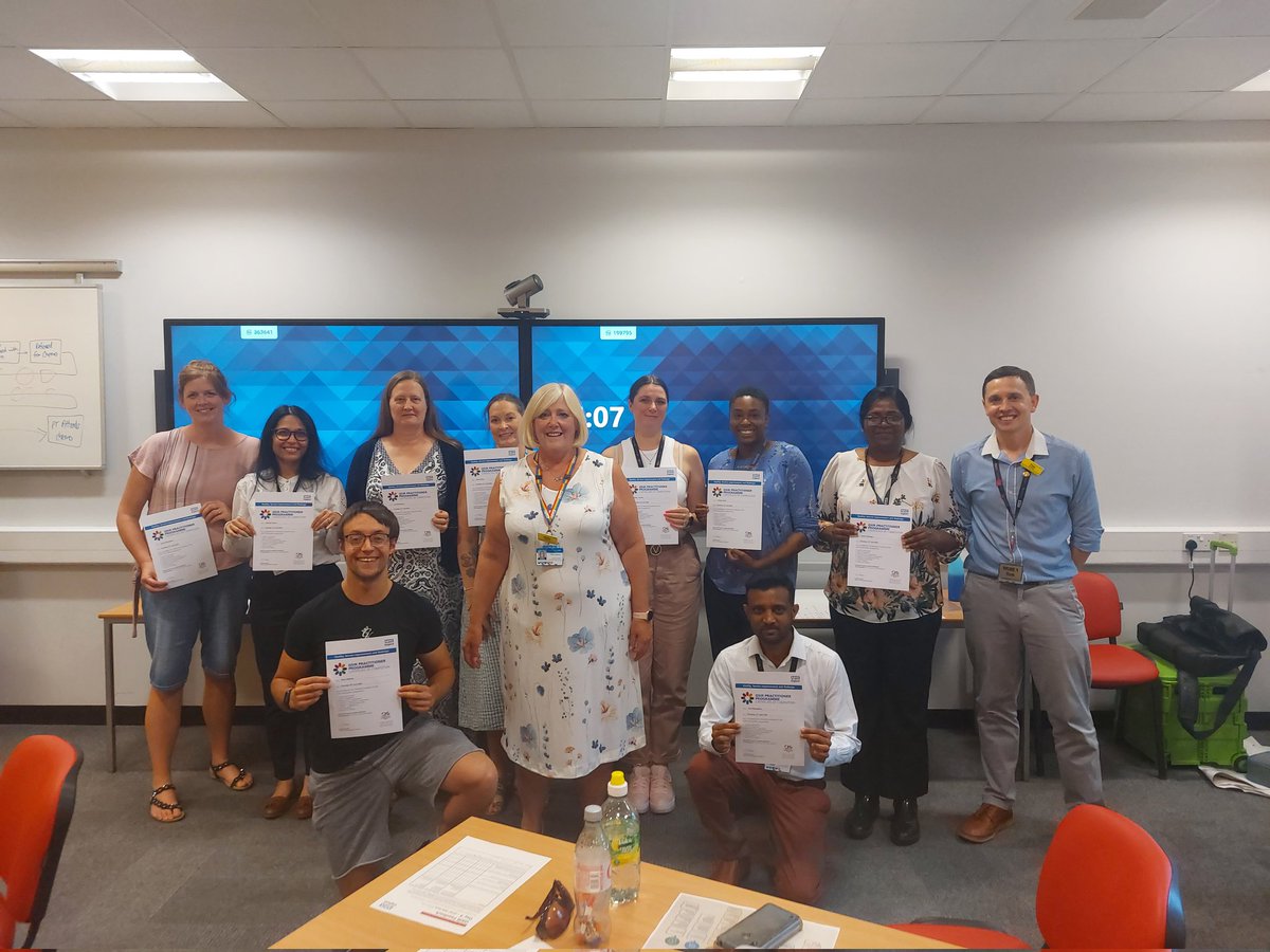 Congratulations to our latest #qsir practitioner delegates on completing the 5 day programme.  Also a big thank you to Fiona Allison, Non Executive Director <a href="/WalsallHcareNHS/">Walsall Healthcare</a> who came along to award certificates and meet the team. <a href="/QIWalsallNHS/">@Walsall Healthcare Quality Improvement</a> <a href="/TomJohnsonNHS/">TOM JOHNSON</a> <a href="/JoyceBradley_QI/">Joyce Bradley</a>