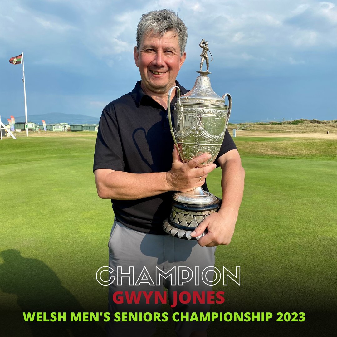 👑 A champion is crowned 👑 After a final round 70 (-1) and a two hole playoff we have crowned a new 🏴󠁧󠁢󠁷󠁬󠁳󠁿 Men's Seniors Champion 🏆 Congratulations to Gwyn Jones of @radyrgolf on adding his name to the trophy 👏 View the full results here 👉 bit.ly/3Pcbssy