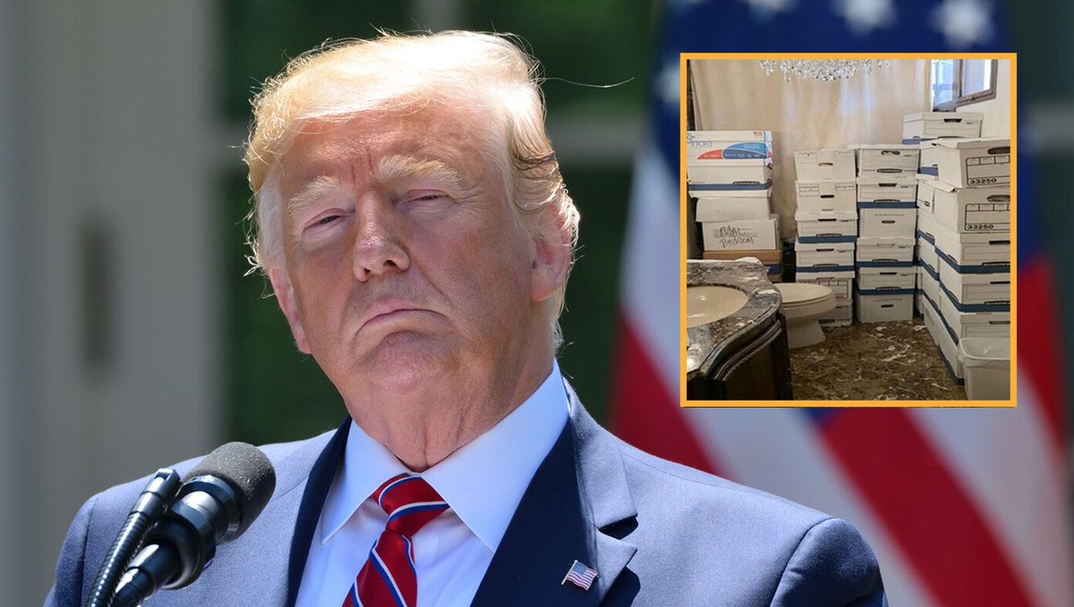 TheBabylonBee's tweet photo. Hero Trump Saves Government Secrets From Cyberattack By Hiding Them At Mar-a-Lago https://t.co/zIN1NsQB6h https://t.co/XFdlNpkDxv