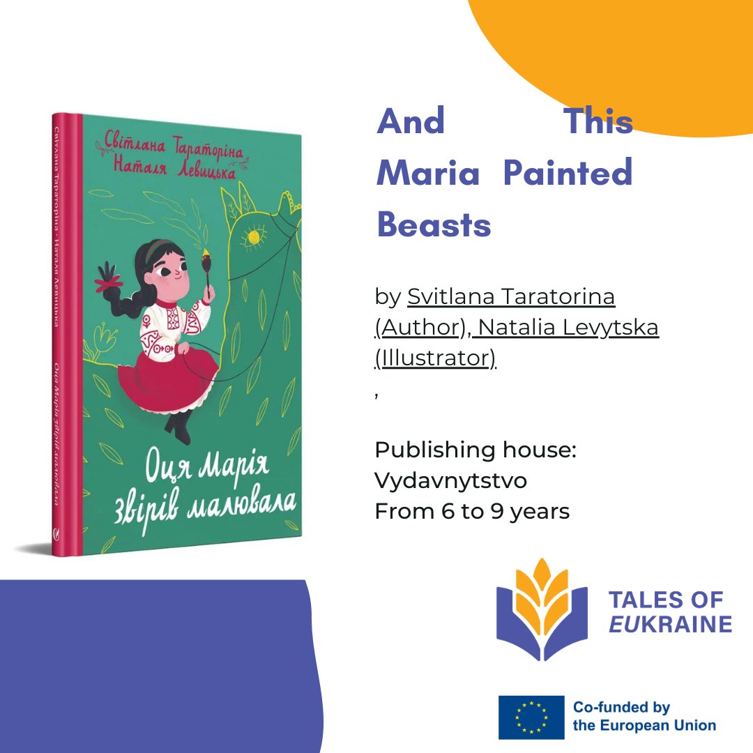 TalesofEUkraine's tweet photo. 🖌️A late #dailyhighlight about #painting
👩🎨#AndThisMariaPaintedBeasts is the story of Ukrainian painter #MariaPrymachenko published by @vydavnytstvo
👉Read more on the #TalesOfEUkraine Catalogue here: https://t.co/z1Fk2u92Fr
#Ukraine #CreativeEurope #Childrensbooks https://t.co/UoMHi3R1DV
