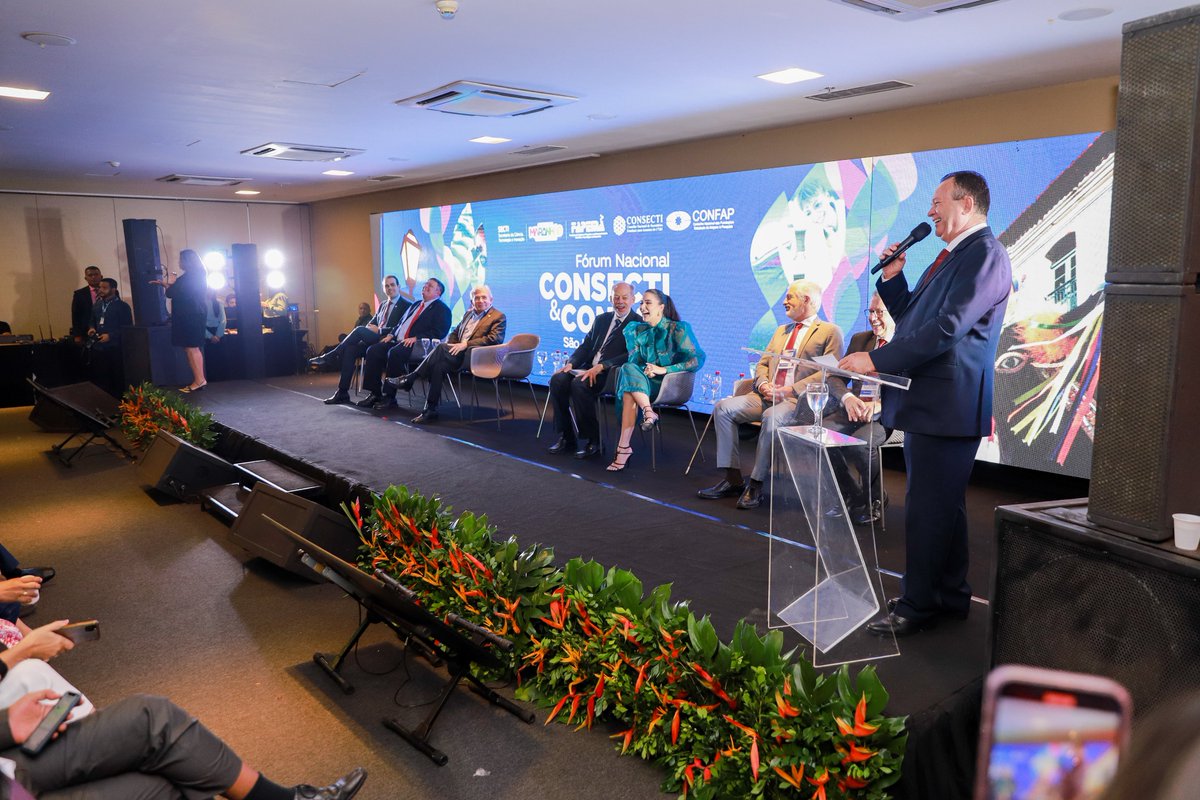 GovernoMA's tweet image. 🔬O #GovernoMa é anfitrião do Fórum Nacional Consecti &amp;amp; Confap. 
 
🤝O evento reúne os presidentes das 27 Fundações de Amparo à Pesquisa do Brasil e secretários estaduais de Ciência e Tecnologia de todo o país para discutir políticas para o setor. 
 
#TecnologiaMa #InovaçãoMa