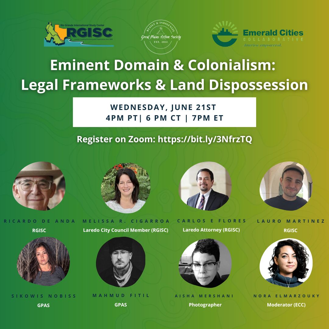 📣 Join us June 21 at 7PM ET for a webinar on eminent domain's impact on land dispossessions. Discover the complexities in the fight across the US and Occupied Palestine.

🔗 Register Today: bit.ly/3NfrzTQ

#EminentDomain #LandRights #SocialJustice"