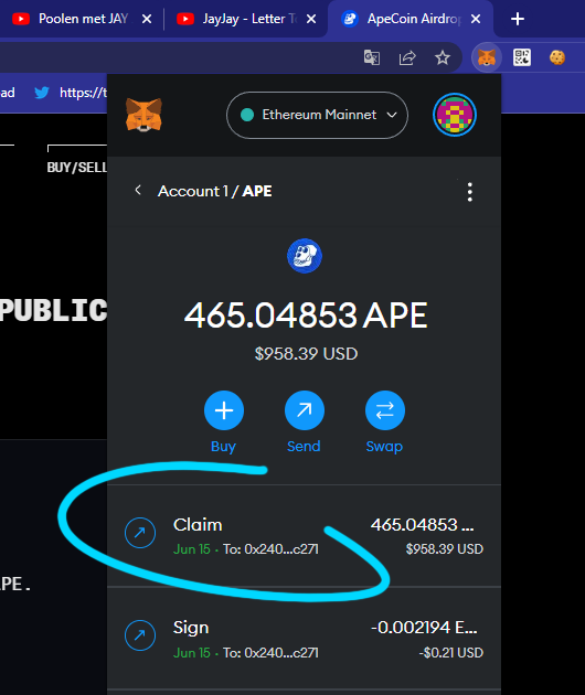 dyrecrypto's tweet photo. WTF? apecoin their public airdrop is live and look what i just claimed?? 👇 (i hold a mayc tho)

🔗 https://t.co/E6ACBL6rtG

$APE #APE ApeCoin #Airdrop #BAYC #MAYC #BAKC #NFTs #Otherside #USDT $BEN #BEN $PSYOP $LOYAL $CAPO $OP #bybit #WEB3 #Bitcoin $MANA Inu $Link $HEX Optimism https://t.co/vtPgFZFBJs