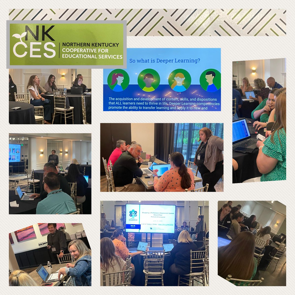 What an energizing morning at the NKCES Deeper Learning Summit! Enjoyed learning alongside our districts with @LuSettlesYoung and @karenperry! @NKCESKids1st #connectgrowserve