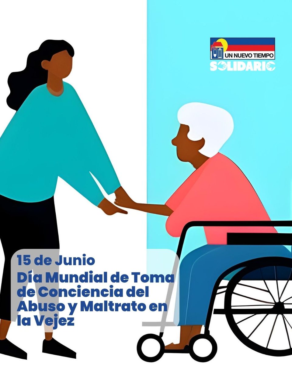 Hoy se celebra el Día Mundial de Toma de Conciencia del Abuso y Maltrato en la Vejez. ¡Protejamos y respetemos los derechos de las personas mayores y promovamos su bienestar en la sociedad! #DíaDeLaTomaDeConciencia #AbusoYMaltratoEnLaVejez