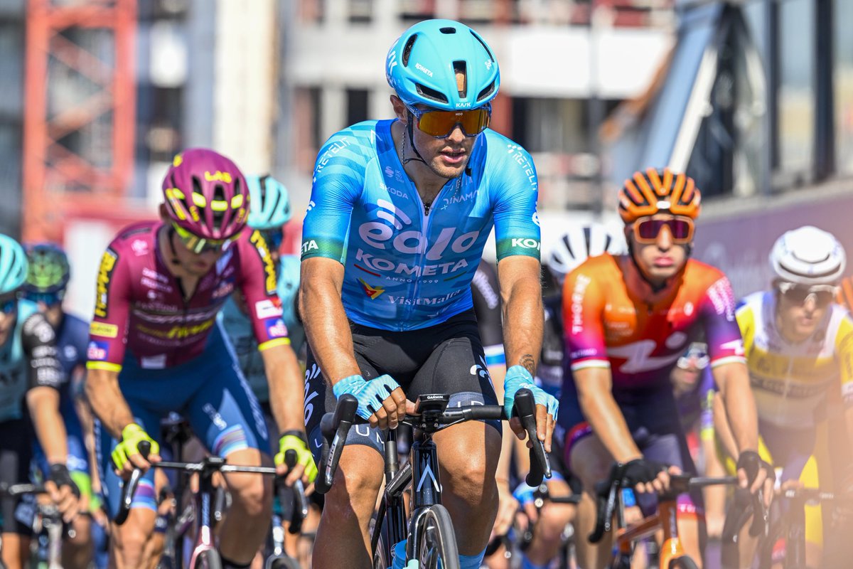 🌪️ Very fast day with echelons included where the team was always present in the front splits, and with <a href="/javiserrano_21/">Javi Serrano</a> as protagonist in the breakaway of the day
🥴 However, and unfortunately, a crash truncated the options of our fast man <a href="/Daviliitoo/">David Martin</a> 
💪 We will keep pushing!