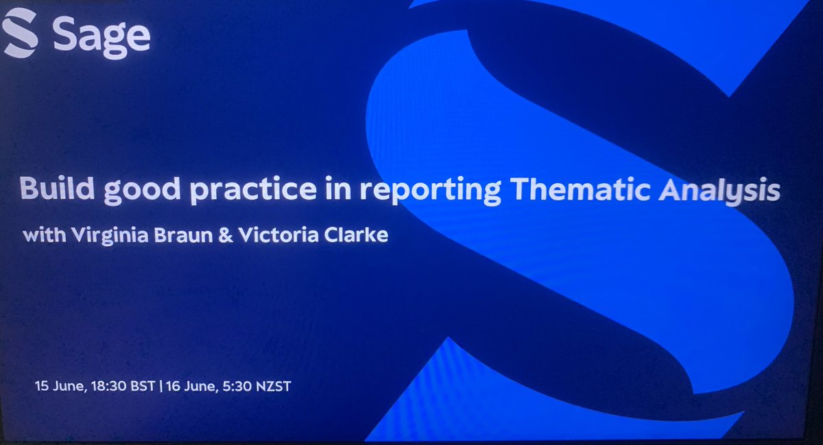 Genuinely excited to be spending a sunny Thursday evening in the company of @ginnybraun and @drvicclarke 💪 #thematicanalysis #talkingTA @SagePsychology