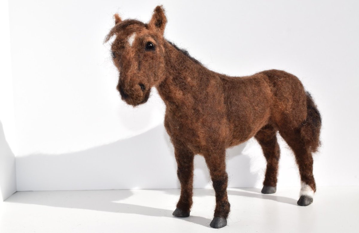 A needle felted Horse portrait