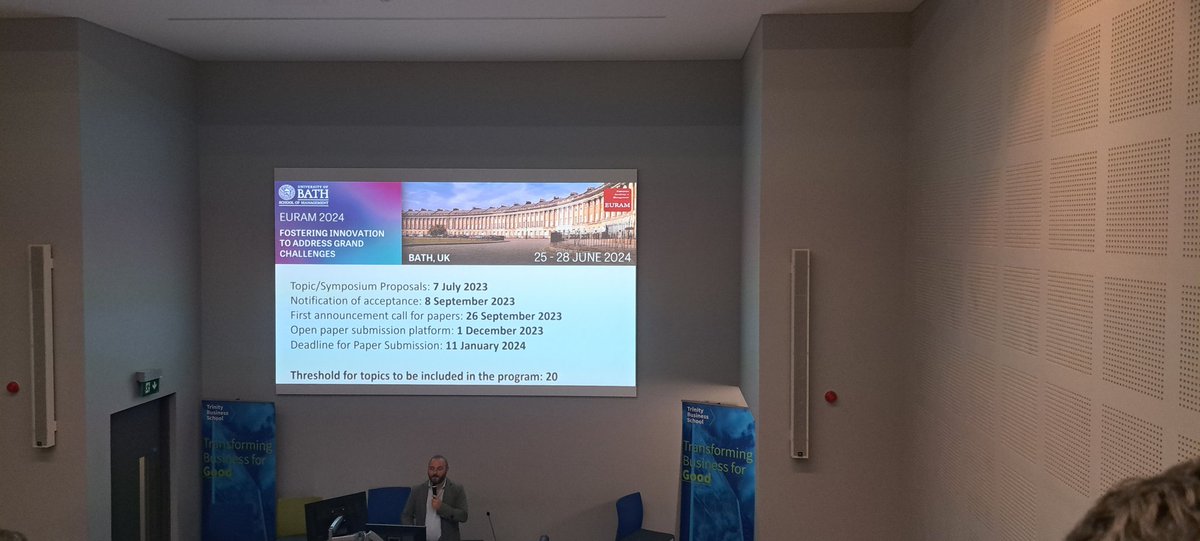 oumaima_omari's tweet image. The dates of the next edition, which will take place from June 25 to 28, 2024 at the University of Bath School of Management in UK, were announced at the SIG B4S plenary session @EURAM_BXL @TCDBusiness