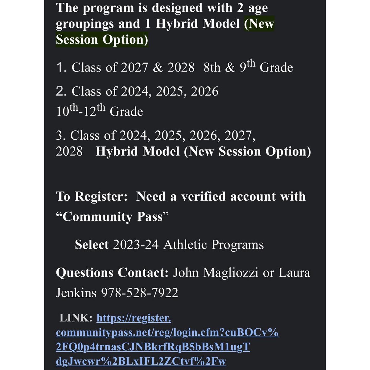 Coach_Mara24's tweet photo. Sign up ASAP! πͺπΌπͺπΌπͺπΌ #BillericaStrong #workforit #madeintheoffseason @BMHS_Athletics https://t.co/CG5Xn5oods