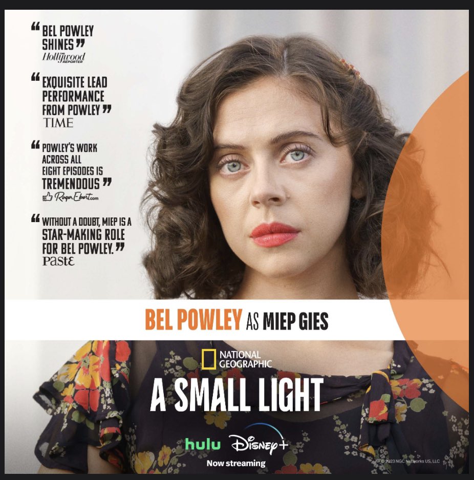 A must watch! Incredible performances by @belpowley as Miep Gies and @lievschreiber as Otto Frank in the <a href="/NatGeoTV/">National Geographic TV</a> limited series @ASmallLight. All episodes streaming on @disneyplus and <a href="/hulu/">Hulu</a>.