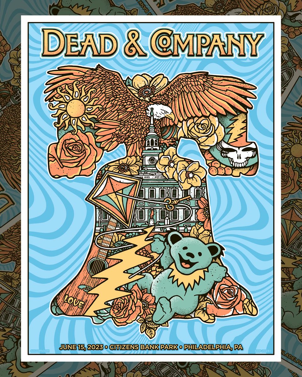 #GIGART created the poster for @deadandcompany show in Philly tonight! Check it out! #deadandcompany #deadandco #gigposter #bobweir #johnmayer