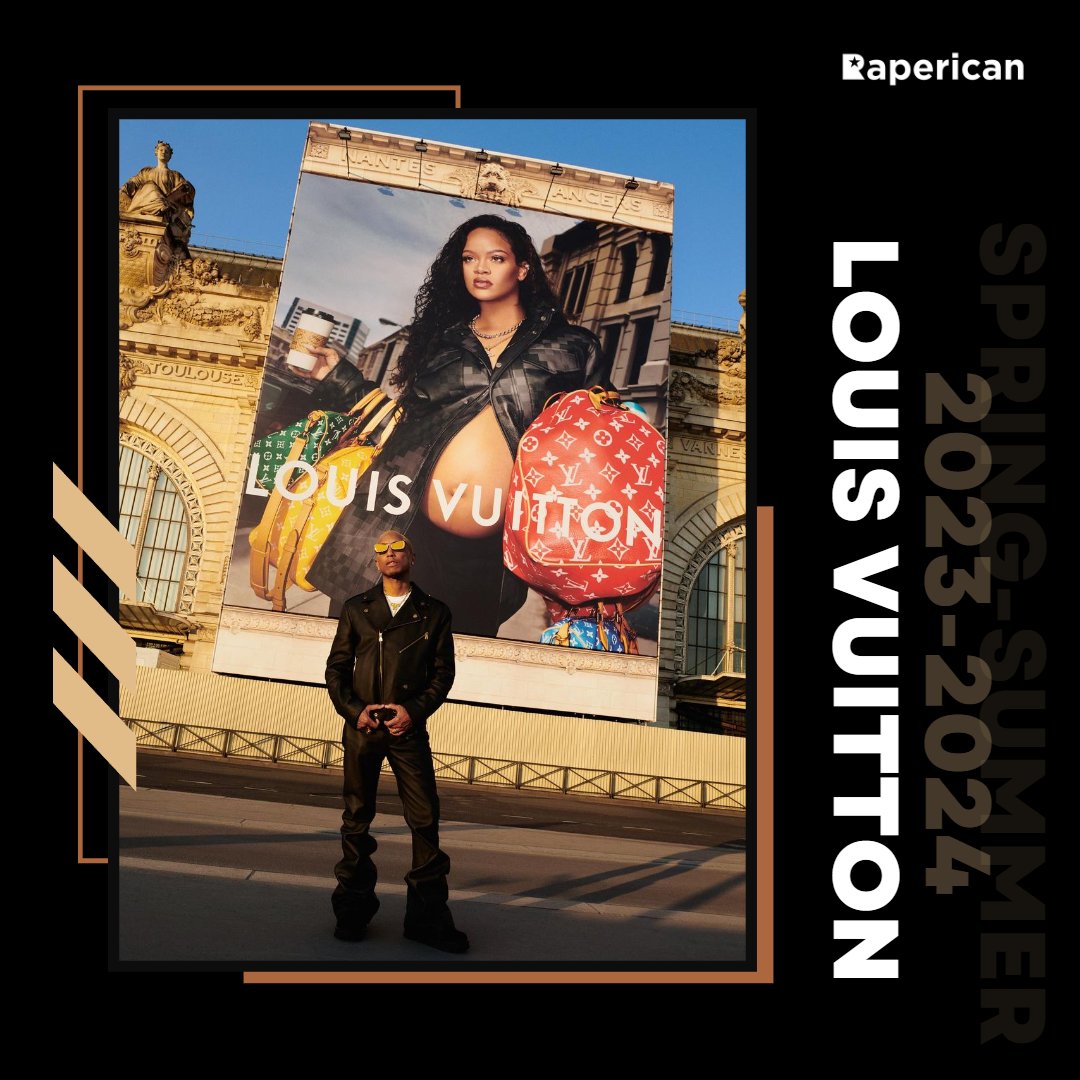 raperican's tweet image. The face of @LouisVuitton's summer campaign revealed - @rihanna! 🌟👜

With just a few days left until the debut at #ParisFashionWeek Men's, @Pharrell shares this photo on his social media accounts to deliver the official announcement. 🎉💼

#Pharrell #Rihanna #LouisVuitton