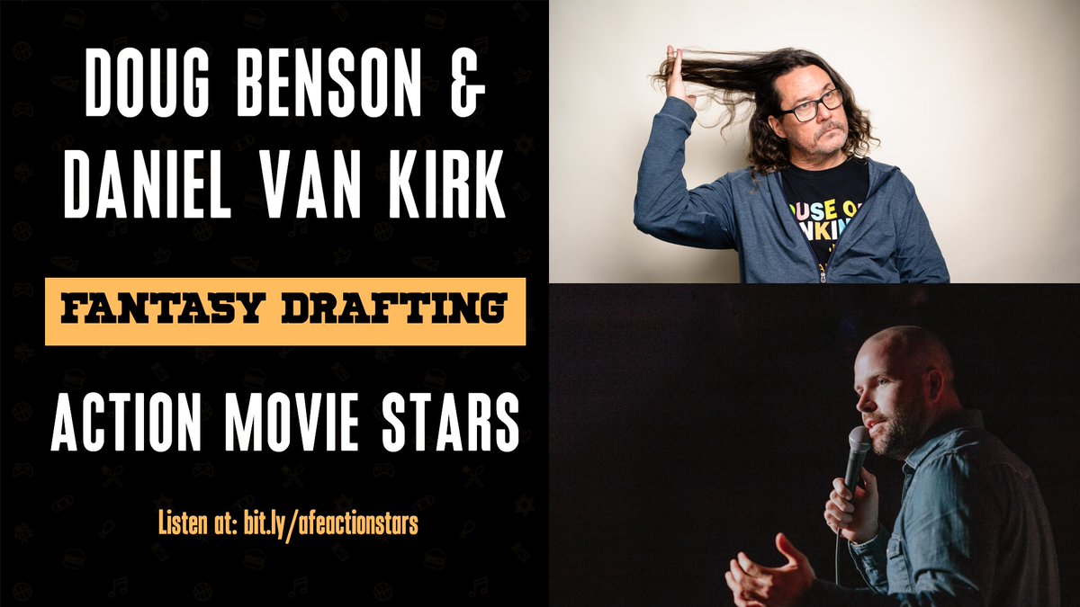 All Fantasy Everything (@allfantasypod) on Twitter photo It's Thursday! Time for a brand new All Fantasy Everything! <a href="/DougBenson/">Doug Benson</a> and @DanielVanKirk join us to draft "ACTION MOVIE STARS."
Some insane picks in this one.
Who are your top five action movie stars?
bit.ly/afeactionstars It's Thursday! Time for a brand new All Fantasy Everything! <a href="/DougBenson/">Doug Benson</a> and @DanielVanKirk join us to draft "ACTION MOVIE STARS."
Some insane picks in this one.
Who are your top five action movie stars?
bit.ly/afeactionstars