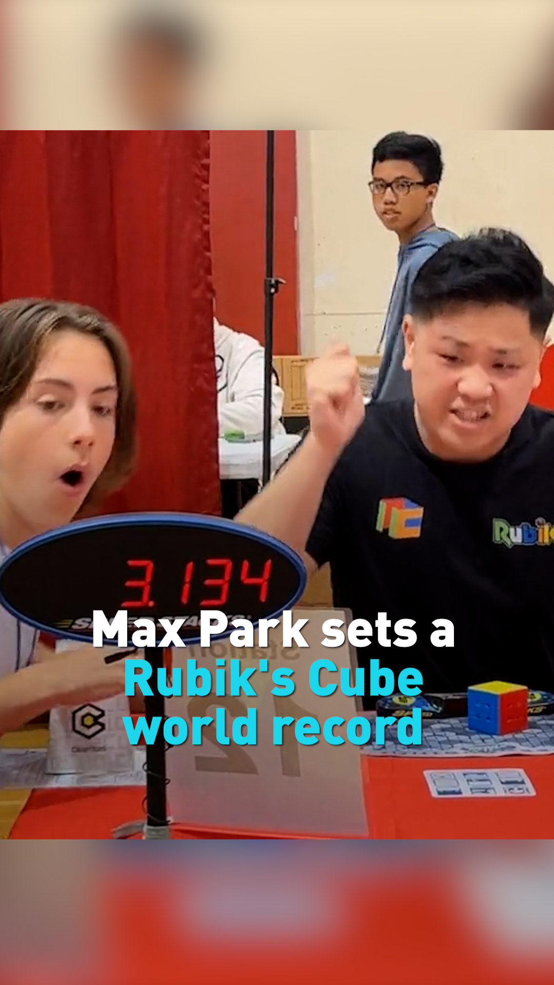 Max Park sets a new world record for solving a Rubik's Cube