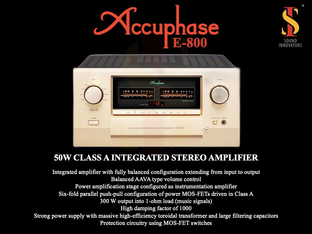 Accuphase
CLASS A Integrated Amplifiers

#Accuphase #IntegratedAmplifiers #CLASSA #CLASSAB #Integrated #Amplifiers #HIFI #interiordesign #homeaudio #hiendaudio #stereo #madeinJapan #Japanese #preamplifier #pune #Mumbai #india #soundinnovators #stereosystem #audiophile #vumeter