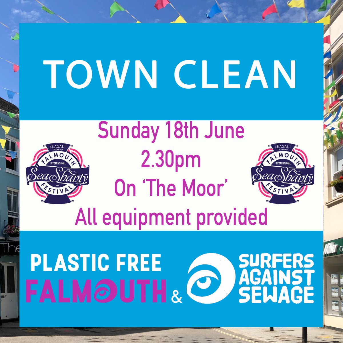 Falmouth Sea Shanty (@falseashanty) on Twitter photo Just a reminder that the Surfers Against Sewage team are running a town clean on Sun 18th at 2.30pm. If you're interested in being involved, just turn up on The Moor and they will provide you with all the necessary kit! Thank you to Jess Morris for organising this! <a href="/sascampaigns/">Surfers Against Sewage</a> Just a reminder that the Surfers Against Sewage team are running a town clean on Sun 18th at 2.30pm. If you're interested in being involved, just turn up on The Moor and they will provide you with all the necessary kit! Thank you to Jess Morris for organising this! <a href="/sascampaigns/">Surfers Against Sewage</a>