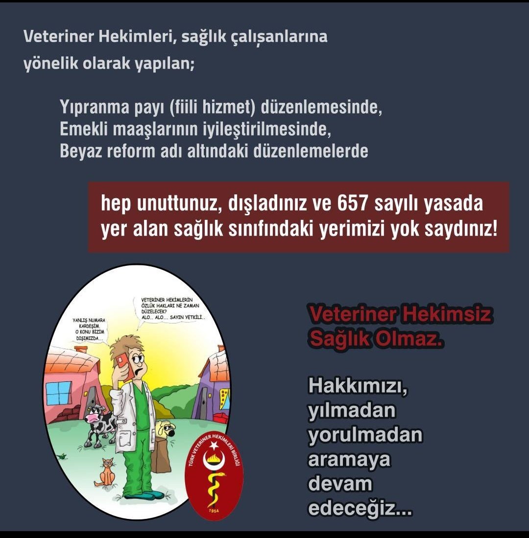 5 yıl okuyup sağlık için çalışıp bu kadar az değer gören ve farkedilmeyen başka bir meslek var mı acaba ? <a href="/ibrahimyumakli/">İbrahim Yumaklı</a>  #KamuVeterinerHekimiDuy