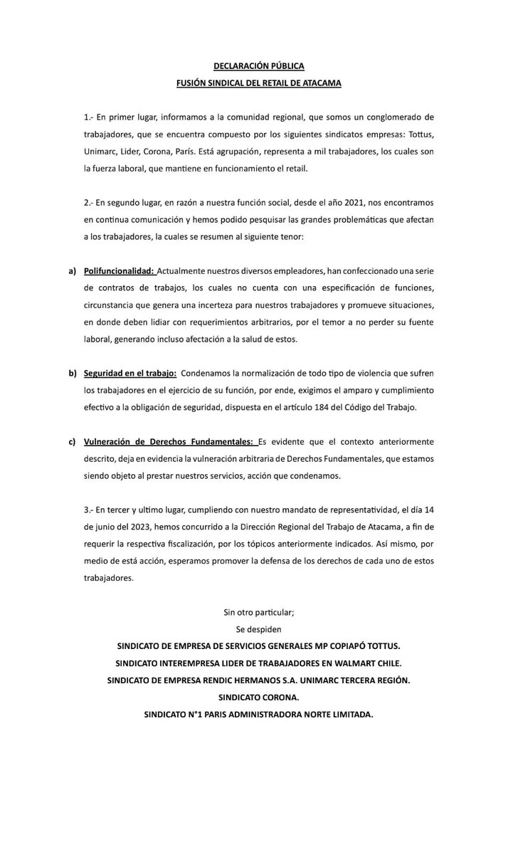 Otra vez dando la lucha,  más de 1000 trabajadores en condiciones paupérrima.
