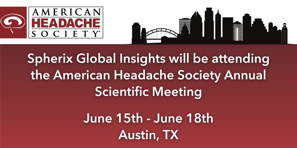 Spherix Global Insights (@spherixinsights) on Twitter photo Spherix's Neurology team will be attending the <a href="/ahsheadache/">American Headache Society</a> Annual Scientific Meeting (AHS) beginning today and extending until June 18th in Austin, Tx.
We can't wait to see you there!
#ASN #Neurology #Pharma Spherix's Neurology team will be attending the <a href="/ahsheadache/">American Headache Society</a> Annual Scientific Meeting (AHS) beginning today and extending until June 18th in Austin, Tx.
We can't wait to see you there!
#ASN #Neurology #Pharma
