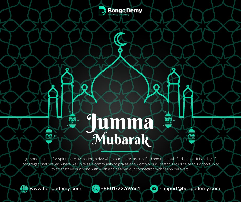 🌙 Jumma Mubarak! 🕌

#JummaMubarak #BlessedFriday #SeekingGuidance #SpiritualRejuvenation #UnityInWorship #SpreadKindness #PositiveDifference #TranquilityAndBlessings #GratitudeAndReflection