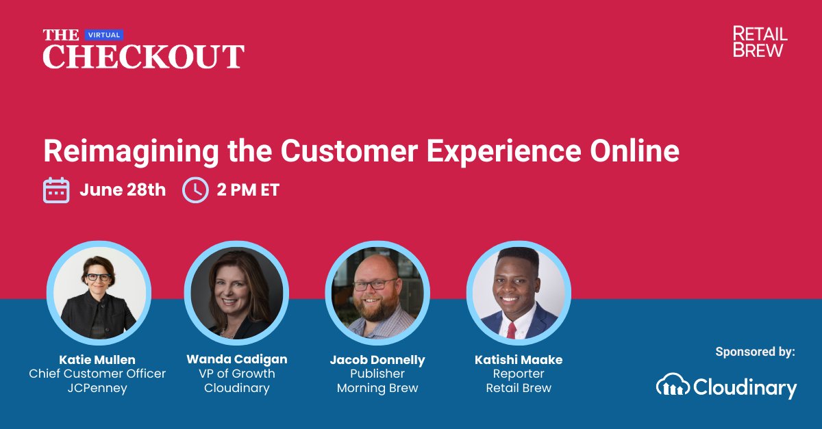 Uncover the secrets to conquering the online marketplace and delivering a five-star experience. Don’t miss out on Retail Brew’s free virtual event, sponsored by @cloudinary, coming up on June 28th! Register here ⬇️
trib.al/YEQkPk7