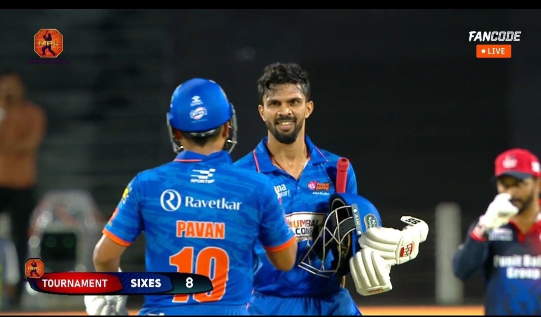 Puneri Bappa Won The Match Vs Kolhapur Tusker.

Ruturaj Gaikwad - 64(27)
Pavan Shah - 57(48)
Piyush Salvi - 3 Wickets 
Sachin Bhosale - 3 Wickets 

True example of leading from the front