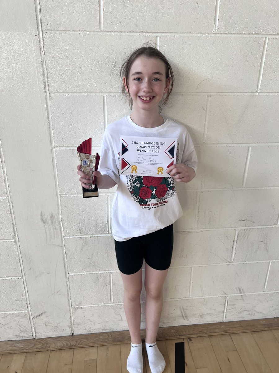 MissStronachPE's tweet photo. LHS Trampolining Competition 2023 🏅

Our first, second and third place winners🏆🌟

H,C and E’s commitment, resilience and exceptional talent make them worthy winners of our 2023 competition. 

SO proud 👏🏼👏🏼👏🏼 https://t.co/Fhxh3Zp0GR