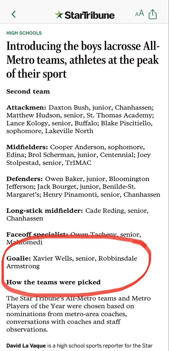 Congrats to <a href="/xnlde5/">X</a> on being named to 2nd Team All Metro!