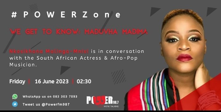 MnisiNkosikhona's tweet image. So nervous but very excited!

I get to chat with one of my biggest inspirations on Friday's edition of #POWERZone on @Powerfm987.

Join us as we get to know @maduvha_madima.

Comment below with what you'd like to know from her.