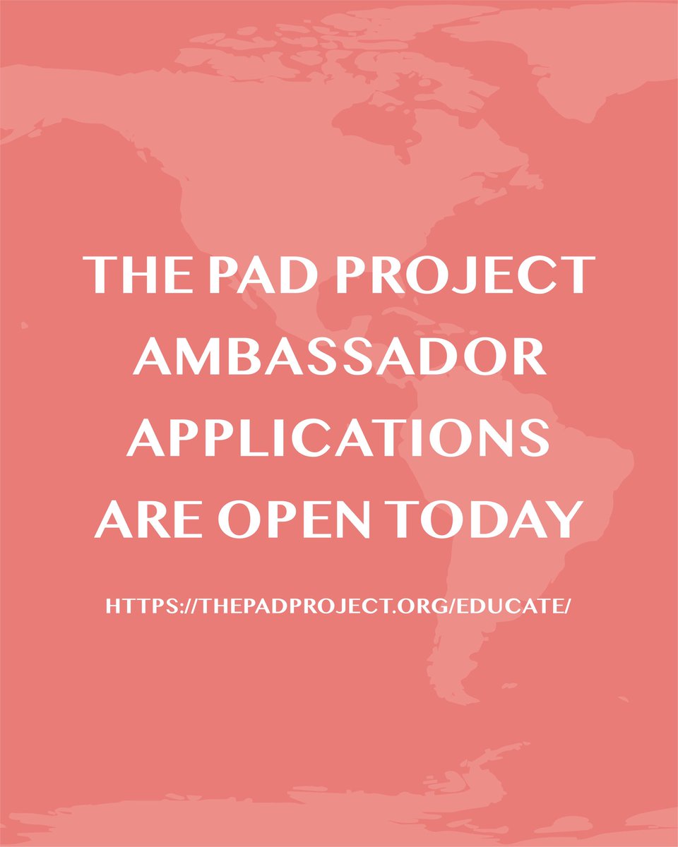 Our Ambassador Program Application is live! thepadproject.org/educate/