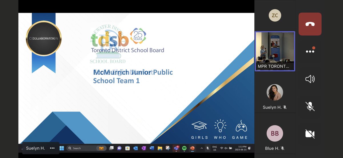 Congrats!🇨🇦#McMOwls Team 1 &amp; Team 2🎉
Global Competency Award &gt; Communication
#GirlsWhoGame🎮Level 1 Challenge: How will you contribute to sustainability in a way that is personalized to your ocmmunity? Global Goal #12 #STEM
<a href="/DellTech/">Dell Technologies</a> <a href="/MicrosoftEDU/">Microsoft Education</a> <a href="/intel/">Intel</a> <a href="/KatPapulkas/">Katina</a> #TeachSDGs