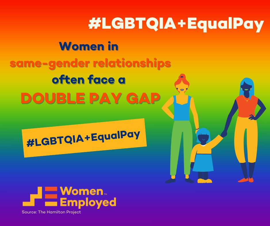 #LGBTQIA+ women in the U.S. working FT earn 79¢ for every $1 the average man earns. Let’s begin demanding #EqualPay to ensure economic security for #LGBTQIA+ families. We must pass the #EqualityAct & the #LGBTQDataInclusionAct to close the #WageGap. #LGBTQEqualPay #PrideInYourPay