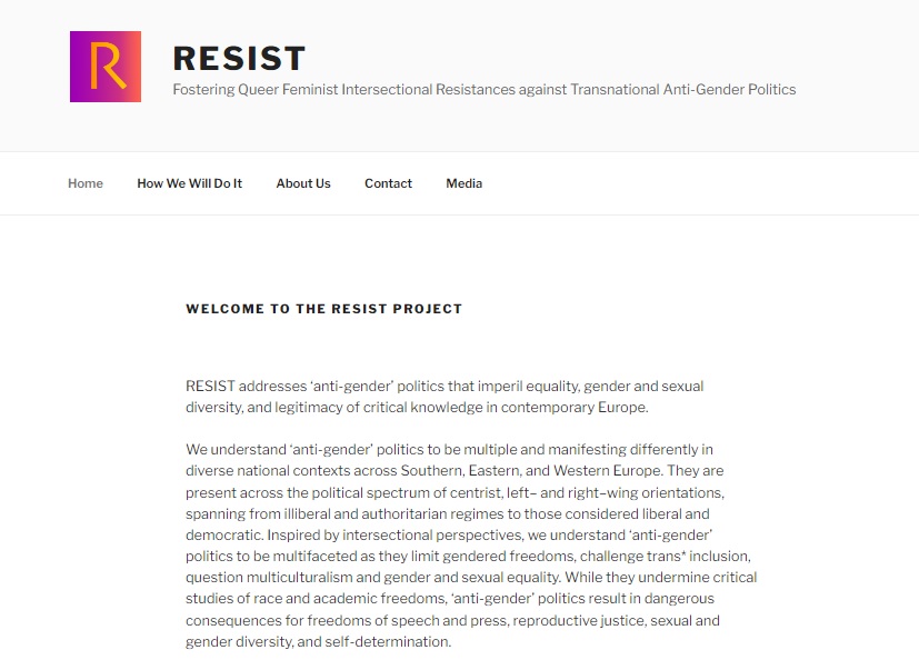GenderPORTal's tweet photo. #NewProject on #GenPORT:
💡✨ RESIST explores the impact of anti-gender politics and works together with civil society to generate queer feminist intersectional resistances:
🔗https://t.co/bINTMJx1rz
#HorizonEU #GenderedInequalities #PowerRelations #Feminism #Intersectionality https://t.co/KzB8EH96cM