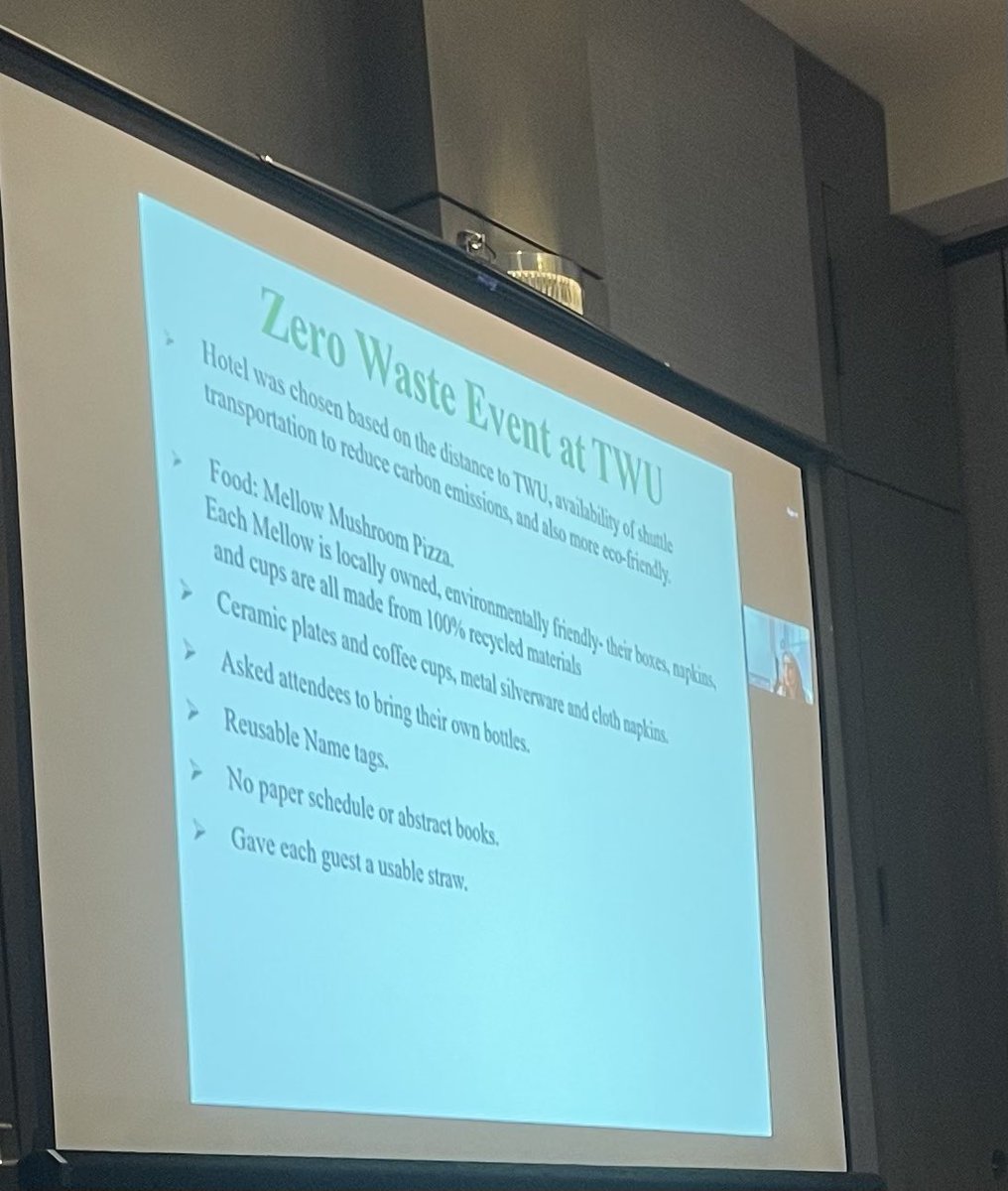 Missing @NasrinKohan in person but grateful she can share her #GreenChemistry work from @txwomans in a low impact way with the hybrid format of @ACSGCI #GCandE. Another amazing #GCComit signer sharing their approach to incorporating #GreenChemistry on their campus! @beyondbenign