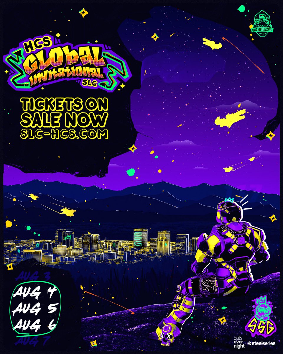 We’re bringing a little more salt to Halo 

WELCOME TO SALT LAKE CITY 

tickets on sale now!! 
🎟️: slc-hcs.com | #HCSSLC23
