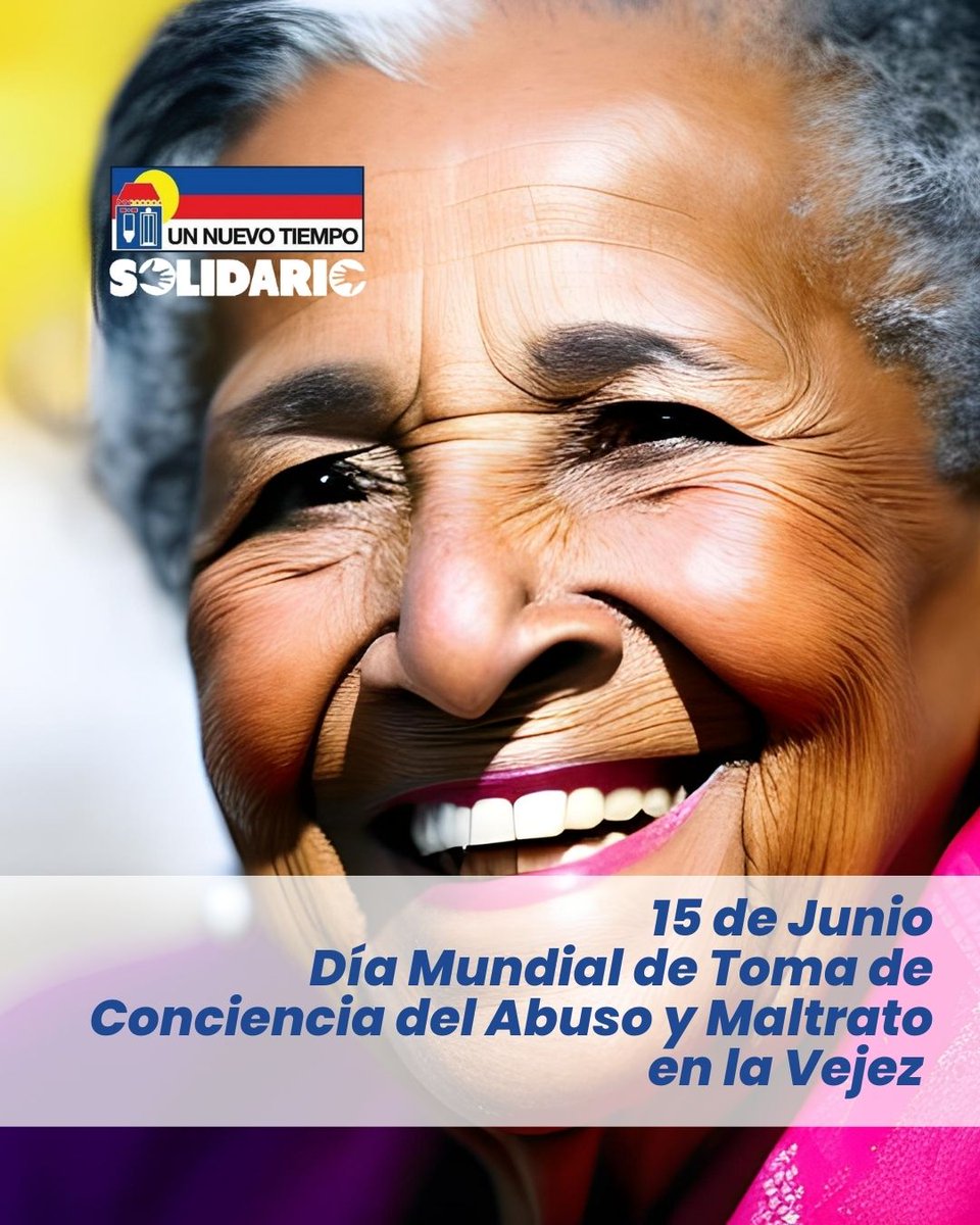 Hoy #15Jun se celebra el Día Mundial de Toma de Conciencia del Abuso y Maltrato en la Vejez. ¡Protejamos y respetemos los derechos de las personas mayores y promovamos su bienestar en la sociedad! #DíaDeLaTomaDeConciencia #AbusoYMaltratoEnLaVejez