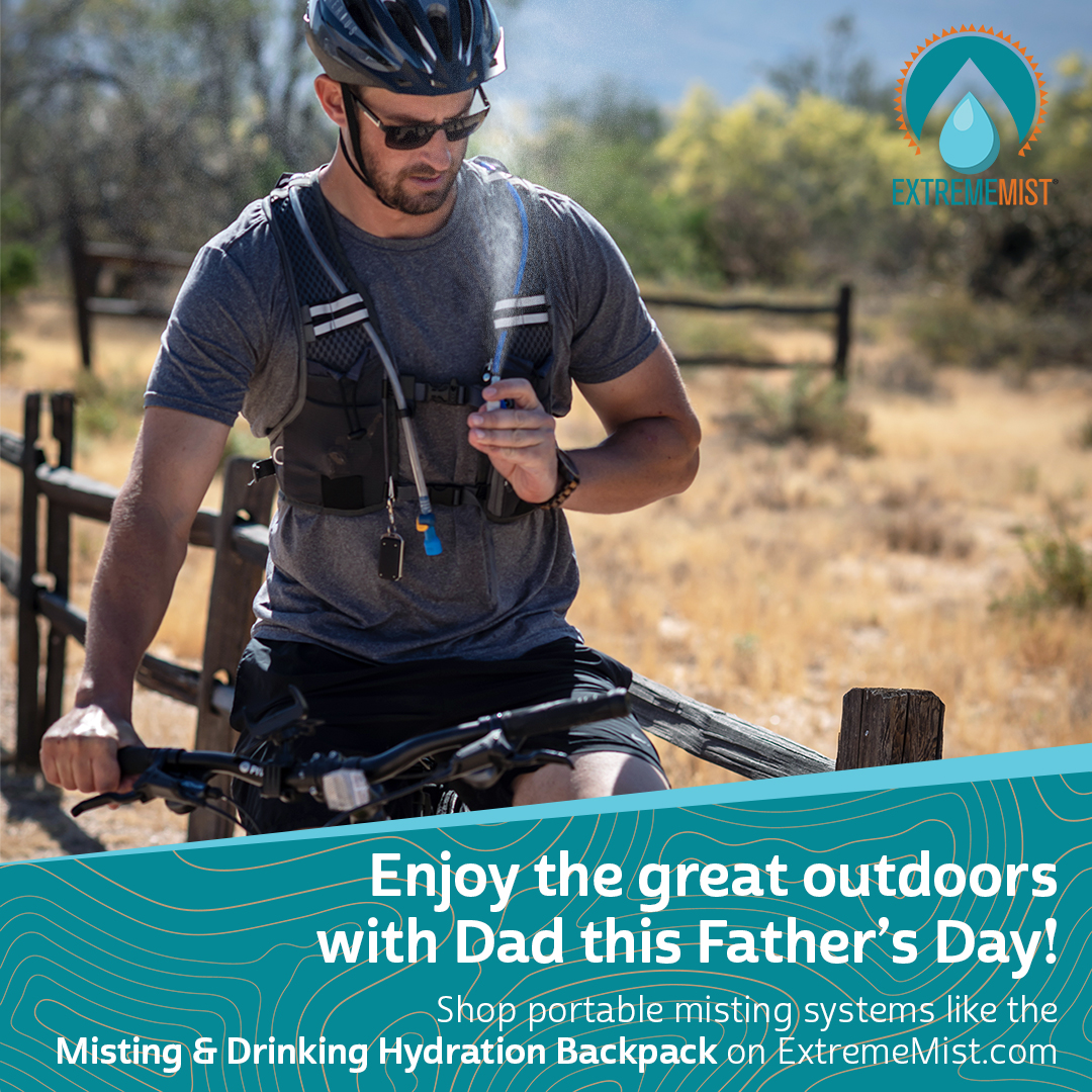 ExtremeMistPCS's tweet image. Head to ExtremeMist.com to buy the perfect gift for your outdoorsy dad! 🚵‍♂️💧
.
.
#extrememist #misting #portablemisting #hydrationbackpack #cycling #mountainbiking