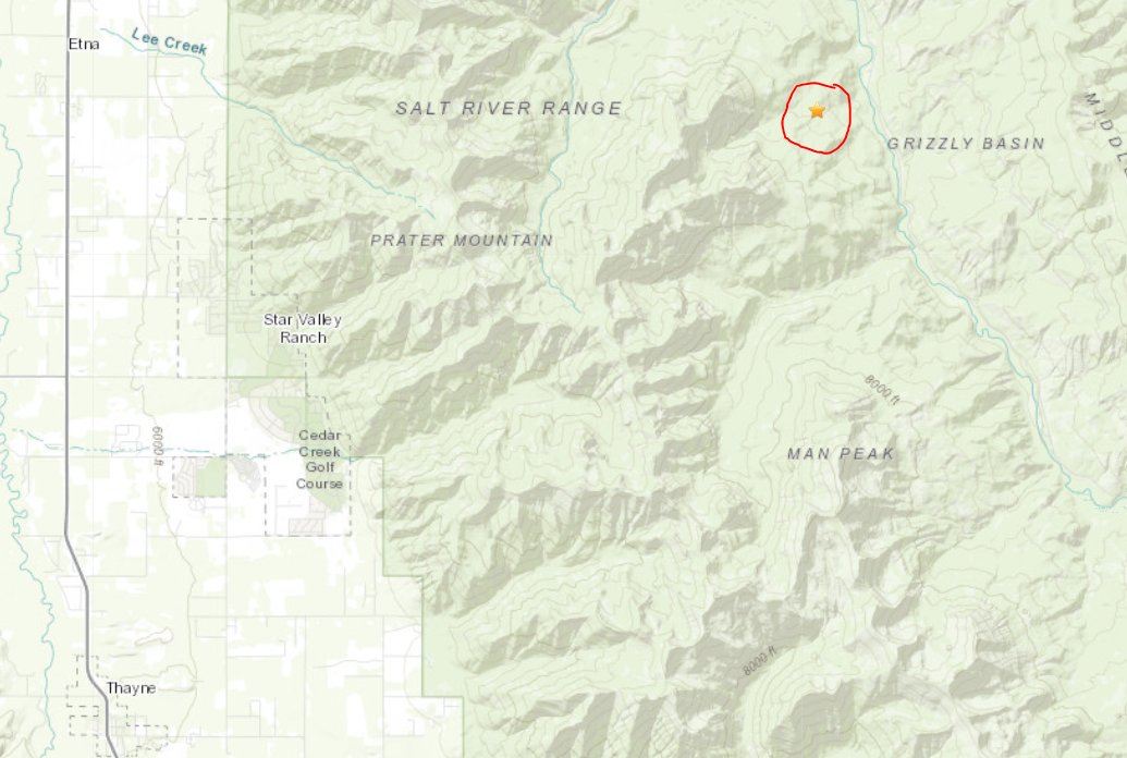 Did you feel them? A couple small earthquakes in the Salt River Range. Let us know if you have felt it at: ow.ly/i97W50OPIwA