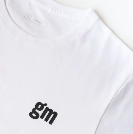gm

say gm irl every day for just 12 USDC a shirt!
