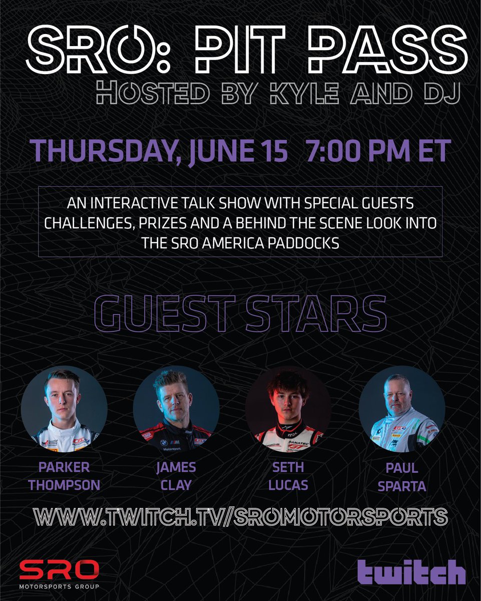 gtworldcham's tweet image. 🚨We’re going live from VIR 🚨
Tune in at 7pm ET ⤵️

🟣Twitch.tv/sromotorsports

#FanatecGT #GTworldChAm #GTVIR