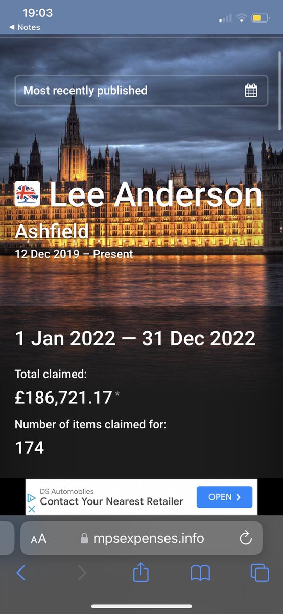 @LeeAndersonMP_ £2.90 a pint Lee… do you know how many #30pLee not happy meals that would buy❓

Last Yr you claimed £186,721.17 in expenses 👇🏼👇🏼

Surely that’s not gonna appear on this years… 

I mean with £85K MP salary, £100K for second job hosting a “show” on “GB News”🙄 you’re minted eh❗️