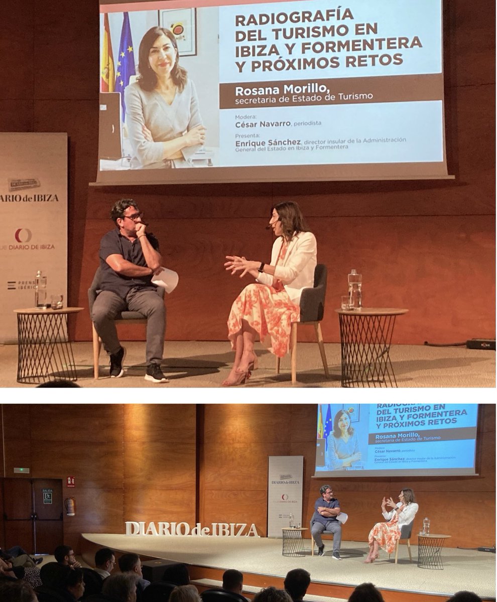 FSEPSOE's tweet photo. “Des del Govern d'Espanya treballam perquè Europa aprovi un Reglament per combatre el lloguer turístic il·legal” 

“Apostam per un turisme de qualitat i la protecció del territori i el medi ambient” 

@rmorillo_setur, secretària d'Estat de Turisme al Club @Diario_de_ibiza https://t.co/JgMgo5l3EE