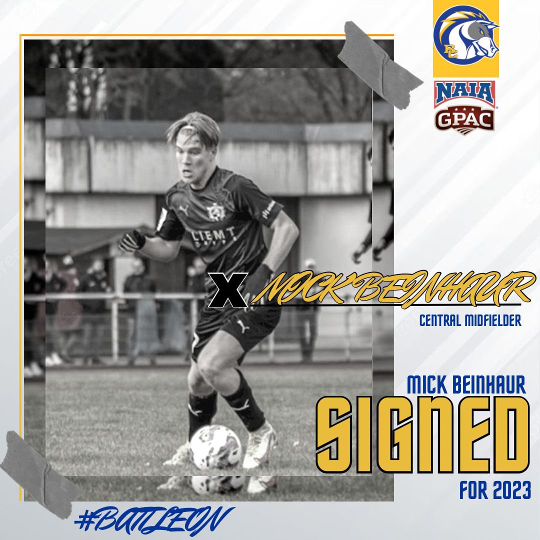 Mick Beinhaur has commited to the Chargers! Please welcome Mick to Briar Cliff!

Mick is a central midfielder from Germany, who joins Briar Cliff having played at the U19 Bundesliga level for VFB Hilden. We are excited to have Mick on campus!

Welcome Mick 🇩🇪⚽️

#BattleOn🐴 🔵🟡