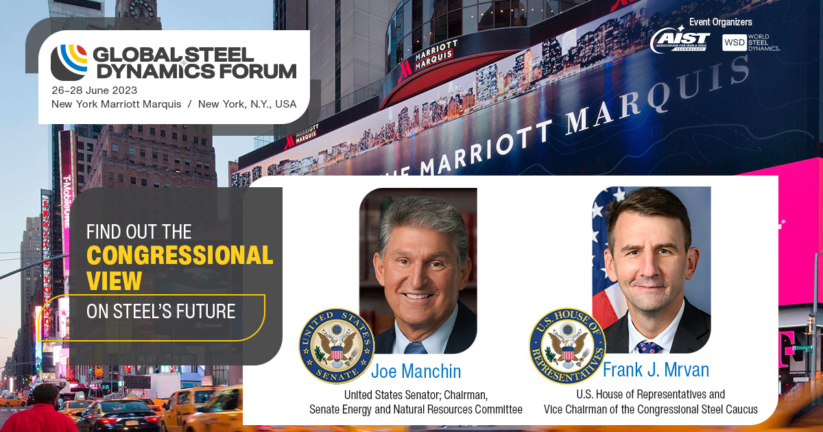 Get a front-row seat to hear Congressional Steel Caucus vice chairman Frank Mrvan of Indiana and Senate Energy and Natural Resources Committee chairman Joe Manchin from West Virginia.
Register today. aist.org/conference-exp…
#steel #steelevent #joemanchin #frankmrvan