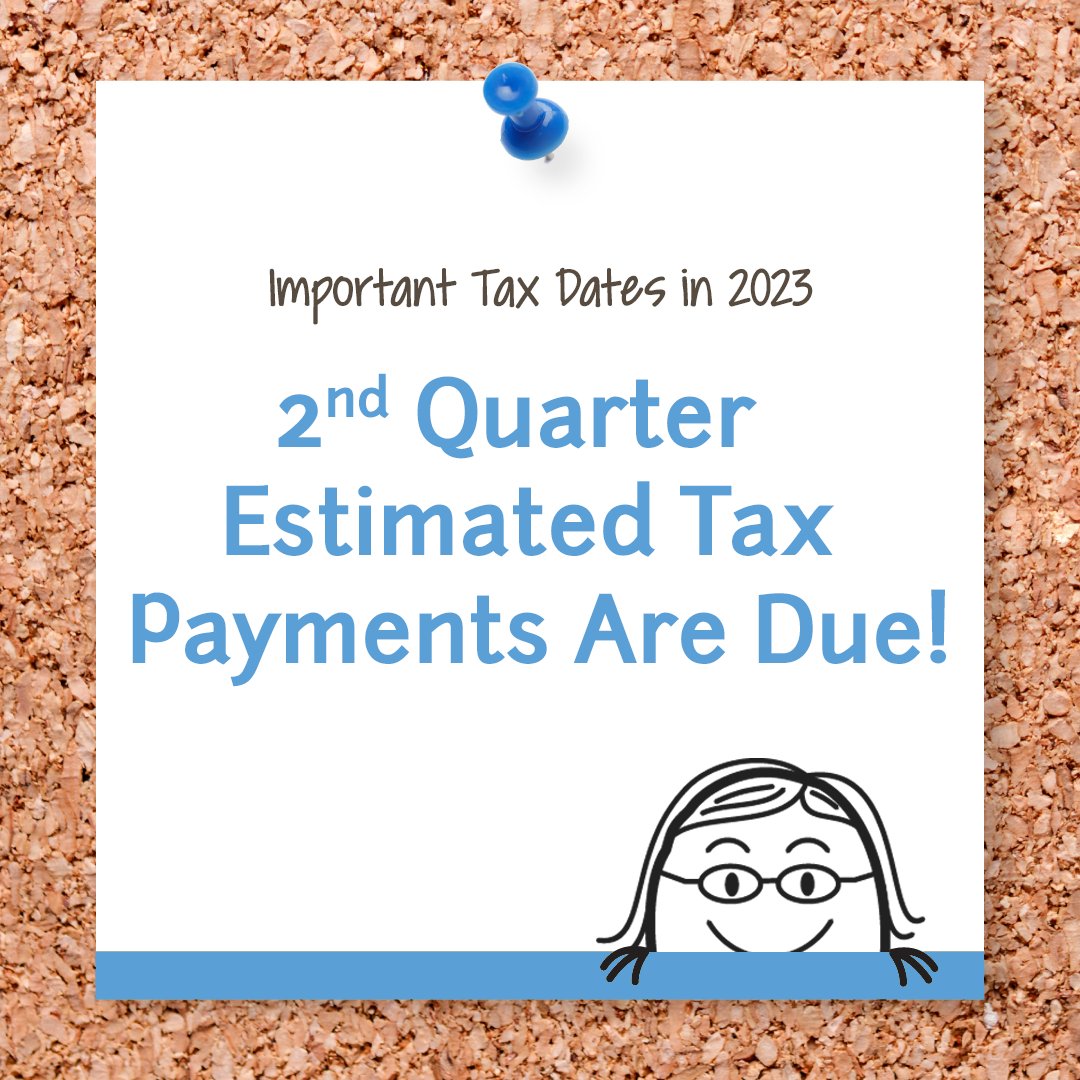 CPAnerds's tweet photo. For earnings made from April 1st to May 31st, second-quarter taxes are due today!

#ImportantTaxDay
#TaxTips https://t.co/2tHkWhAkQJ