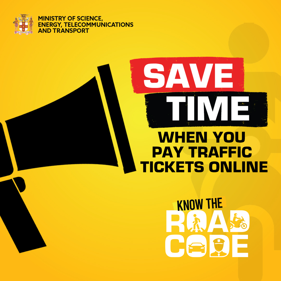 Take advantage of this extra time and avoid penalties. If you are in possession of outstanding tickets, your driver’s licence will not be renewed. Keep in mind, paying for a ticket is considered an admission of wrongdoing.

#KnowTheRoadCodeJA #RoadSafetyJA