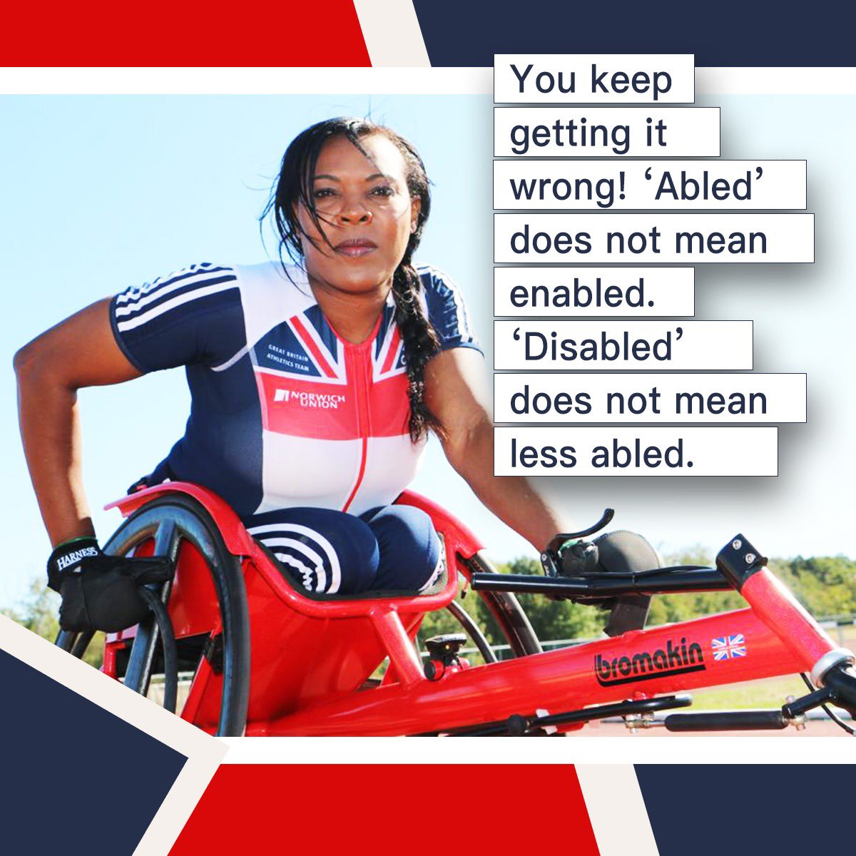 Many keep getting it wrong. 

‘Abled’ does not mean enabled. 
‘Disabled’ does not mean less abled. 

#empowered #ability