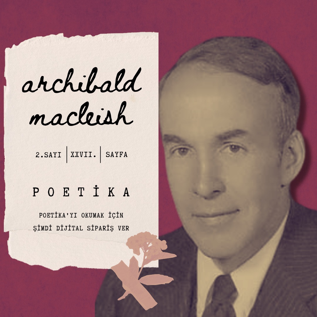 PoetikaDer's tweet photo. Archibald Macleish'in Sınırda Olanların Tanımı şiiri Fatih Nazmi Tüysüz'ün çevirisiyle Poetika Dergi ikinci sayısında yayında.
@FatihNazmiTysz https://t.co/qVnFQ7MFfh